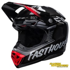 Nón BELL MOTO-10 SPHERICAL FASTHOUSE PRIVATEER GLOSS BLACK/RED