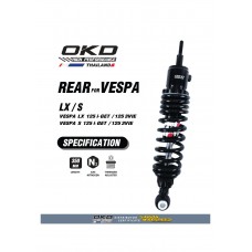 Phuộc Sau OKD 350mm Vespa LX / S (chính hãng)