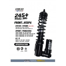 Phuộc Trước OKD Piggy Bag 245mm Vespa Sprint / GTS (chính hãng)